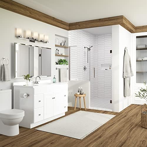 Design House Wyndham Bathroom Vanity, 48", White | Freestanding, Traditional, Wood, Bath, 597278