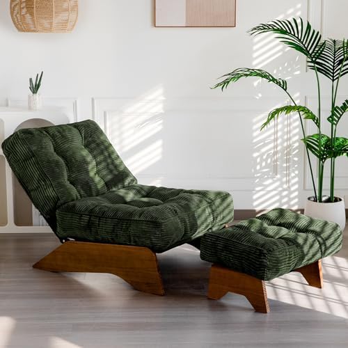 MAXYOYO Accent Chair with Ottoman, Lounge Chair with Adjustable Backrest