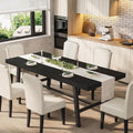 Garvee 79" 8-10 Person Dining Table, Industrial Kitchen Table, Black