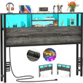 Aheaplus Headboard for Full Size Bed with Storage, Headboards with Outlets