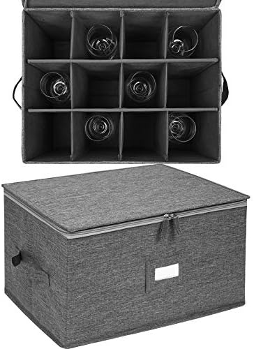 Stemware Storage Cases, Wine Glass Storage Box Containers for Crystal