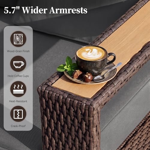 LazySunsets Patio Furniture Set with 10'' Ultra-Thick Cushions