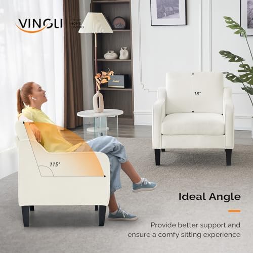 VINGLI Accent Chairs Set of 2, Modern Traditional Armchair for Living Room