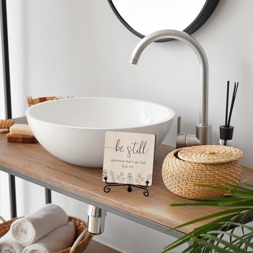 Home Decor, Farmhouse Be Still And Know That I Am God Shelf Decor For Living Room, Christian Gifts For Women Men, Entryway Tv Stand Fireplace Mantle Coffee Table Decoration (Still-15)