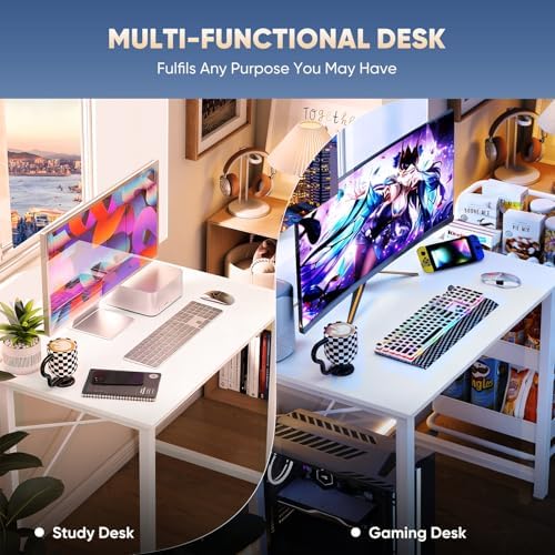 DUMOS 32 Inch Small Computer Desk, Gaming Desks for Home Office Bedroom