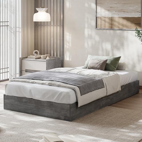 GarveeHome Wood Platform Bed Frame, Twin XL Bed Frame Without Headboard
