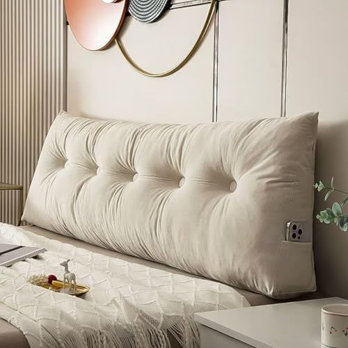 Wedge Headboard Pillow Twin XL, College Dorm Essentials Bed Reading