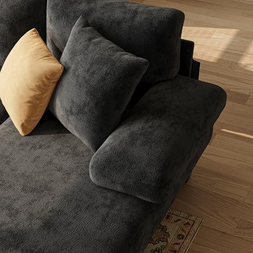 Txtin's Sleeper Sofa with Pull Out Bed 112 Inch U Shaped Sectional Couch