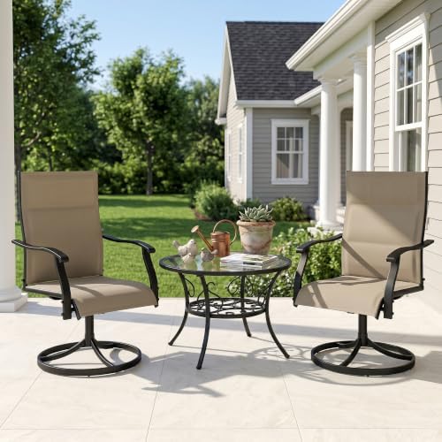 Murago Patio Chairs Set of 4, Outdoor Chairs Set of 4, Patio Chairs, Khaki