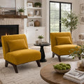 Armless Accent Chairs Set of 2 Upholstered Living Room Side Chairs