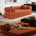 79" Convertible Sofa Bed, Boneless Sleeper Futon Couch for Living Room