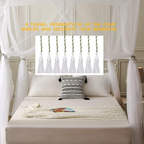 Bed Canopy Curtains Mosquito Net Bed Canopy for Full Queen King Size Bed