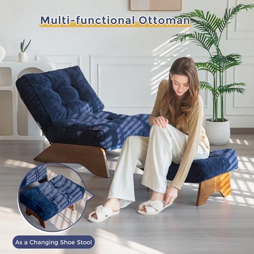 MAXYOYO Accent Chair with Ottoman, Lounge Chair with Adjustable Backrest