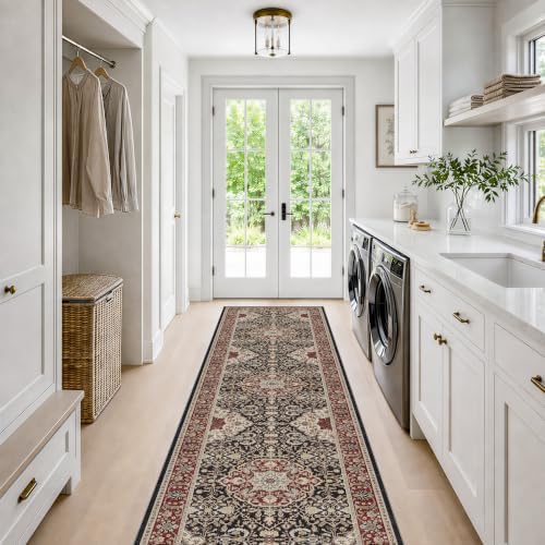 HY HAOYUNLAI Hallway Washable Runner Rug 2.6x10 Kitchen Non Slip Slim Mat