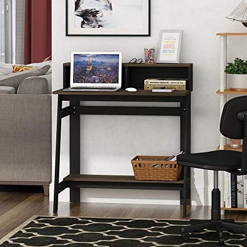 Furinno Simplistic A Frame Computer Desk, 17.9"D x 31.6"W x 35.5"H, Columbia Walnut