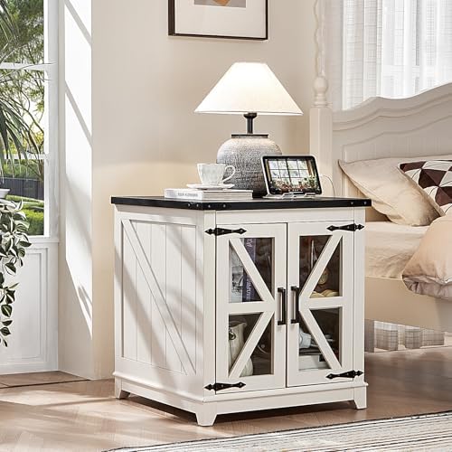 Joaxswe Farmhouse Coffee Table Set 2, End Table and Coffee Table