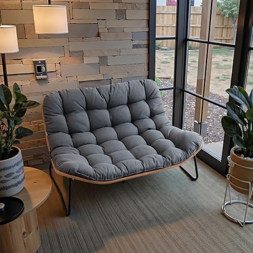 Crestlive Products Outdoor Loveseat, Outdoor Sofa Set (3PCS Dark Gray)