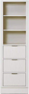 ARIEL Milan Bathroom Storage Cabinet 65”H x 20”W x 16”D Warm White