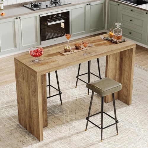 Tribesigns 55.12-Inch Long Bar Table, Modern Counter Height Pub Table