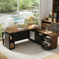 ModernMate 71" L Shaped Executive Standing Desk with 4 Drawers