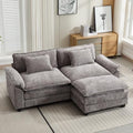 Oprisen 86" Modular Sectional Sofa, Comfy Deep Cloud Couch with Ottoman