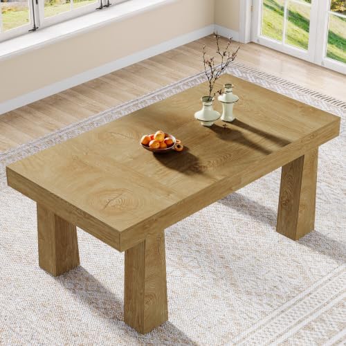 Tribesigns 63 Inch Dining Table for 4-6 People, Rectangular Kitchen Table