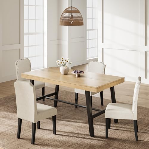 Garvee 55" Rectangular Dining Table, Small Kitchen Table, Natural