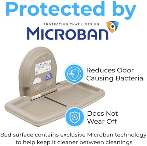 Koala Kare Surface-Mounted Horizontal Baby Changing Station, Model KB300-00 (Beige)