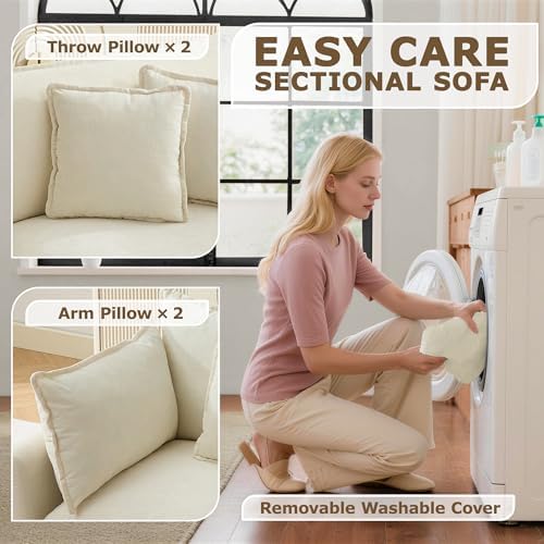 78" Modular Sectional Sofa, Cloud Loveseat Couch for Living Room