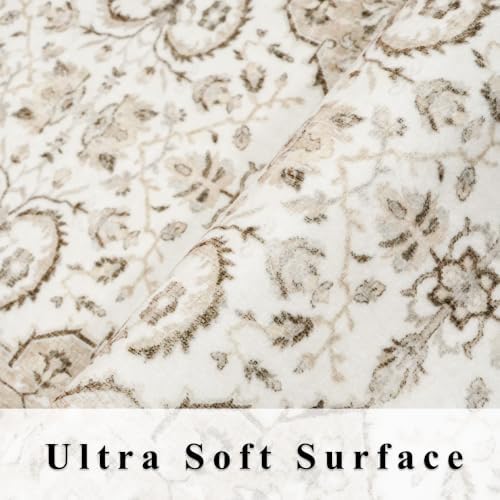 HY HAOYUNLAI Washable Neutral 3x5 Area Rug Living Room Non-Slip Carpet