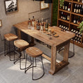 Solid Wood Bar Height Table, Counter Height Dining Table, Natural