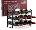 3 Tier Stackable Wine Rack Countertop, 12 Wine Bottle Holder for Cabinet