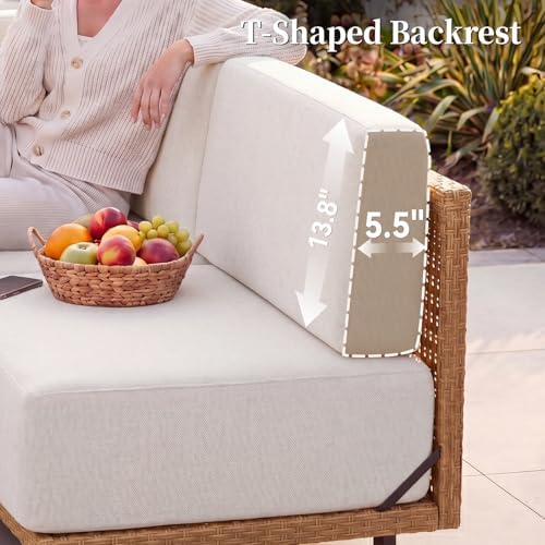 LazySunsets Patio Furniture Set with 10'' Ultra-Thick Cushions