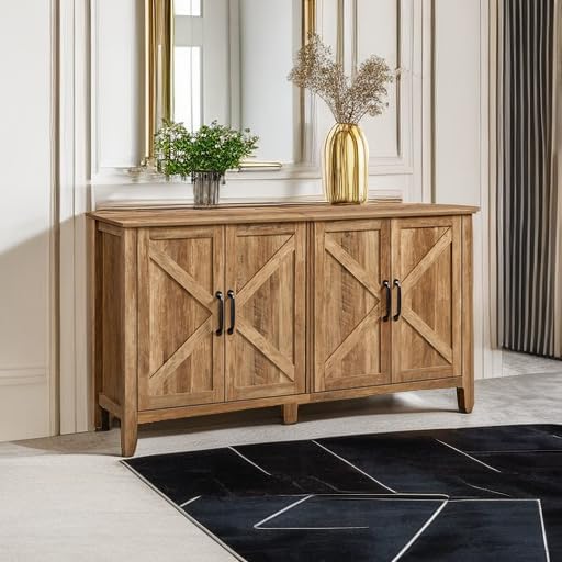VASAGLE Buffet Cabinet, Coffee Bar, Adjustable Shelf