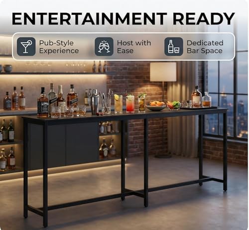 Homleke 71" L Narrow Long Kitchen Dining Bar Table