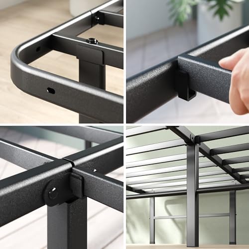 Zinus 14 Inch Rumi Metal Bed Frame, No Box Spring Needed, Black, King