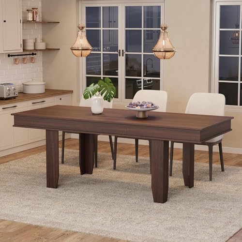 GarveeHome 63 in-86.6 in Extendable Dining Room Table for 6-10