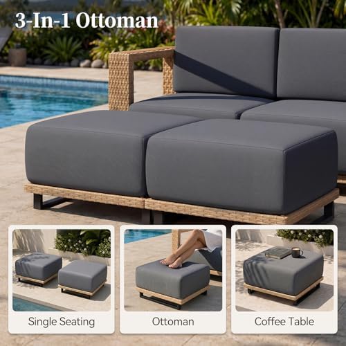LazySunsets Patio Furniture Set with 10'' Ultra-Thick Cushions