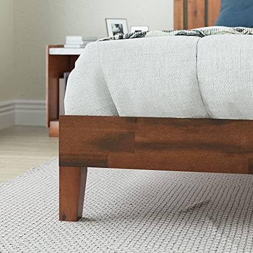 Zinus Vivek Deluxe Wood Platform Bed Frame with Headboard, Full