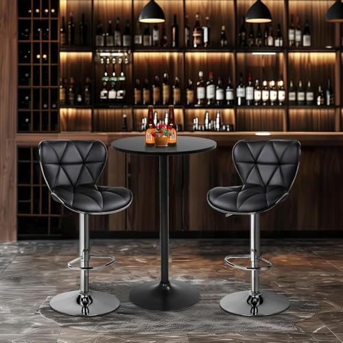 FDW | Bar Table | 40 Inch | Black | Fixed Height Round Table