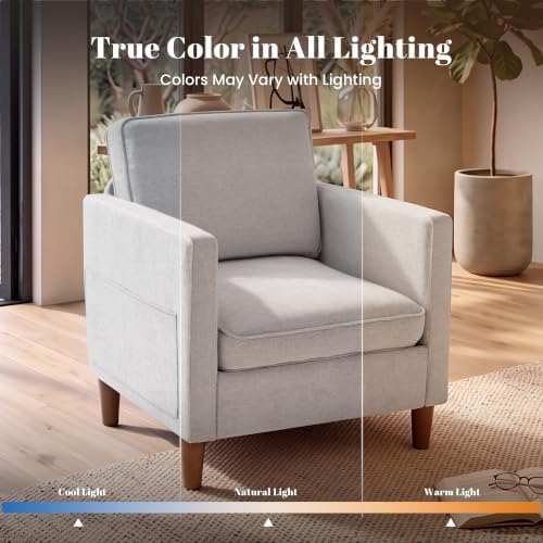 Accent Chair Set of 2, Living Room Chairs, Chenille Reading Armchair