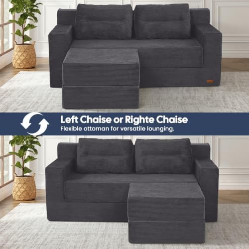 COMAX Futon Sofa Bed, Convertible Sofa Bed, Folding Boneless Couches