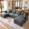 Modular Sectional U Shaped Couch, 116" Cloud Sofa for Living Room