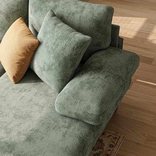 Txtin's Sleeper Sofa with Pull Out Bed 112 Inch U Shaped Sectional Couch