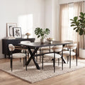 COLAMY Mid Century Modern Dining Chairs Set of 6, Upholstered Kitchen Room Chairs with 3" High-Resilience Cushion, Sturdy Metal Legs and Ergonomic Curved Backrest for Home Office, Camel