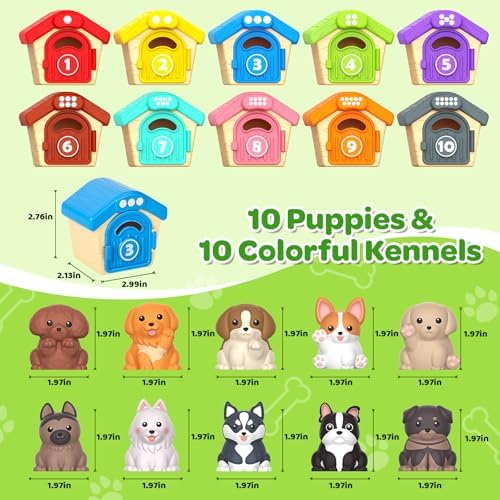 Letapapa Toddler Toys for 1-3 Year Old, Montessori Toys Themed Dog for Baby