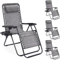 NEWBULIG Zero Gravity Chairs Set of 4, Folding Lounge Recliner Chair