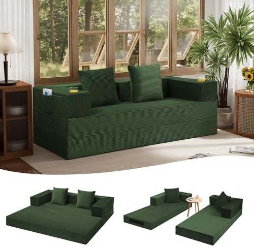 COMAX Queen Boneless Couch, 79" Futon Sofa Bed Couches for Living Room