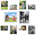 xnlkros Picture Frame Set 10 pack, Farmhouse Photo Frames, Gallery Wall Frame Collage, 8x10 5x7 4x6 Frames in 3 Different Finishes Picture Frames For Wall or Desk, White