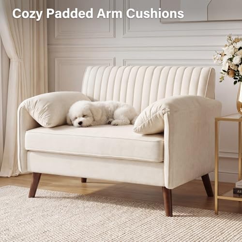Modern Oversized Accent Reading Chair for Living Room, 43", Chenille, Beige
